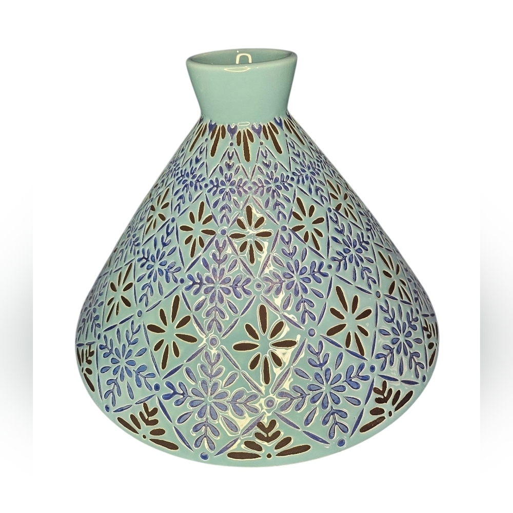 World Market Blue Tile Terracotta Tagine Lid